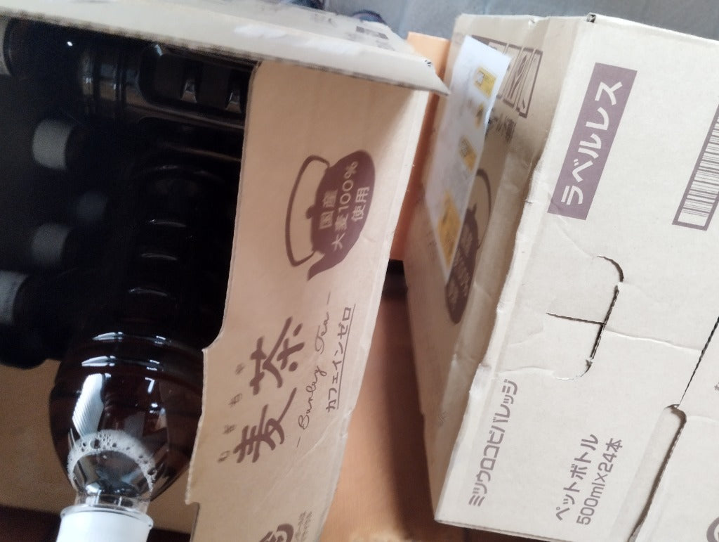 麦茶 お茶 ペットボトル 500ml 48本 ラベルレス ミツウロコ 24本 ×2箱 国産大麦 100％使用 爆買