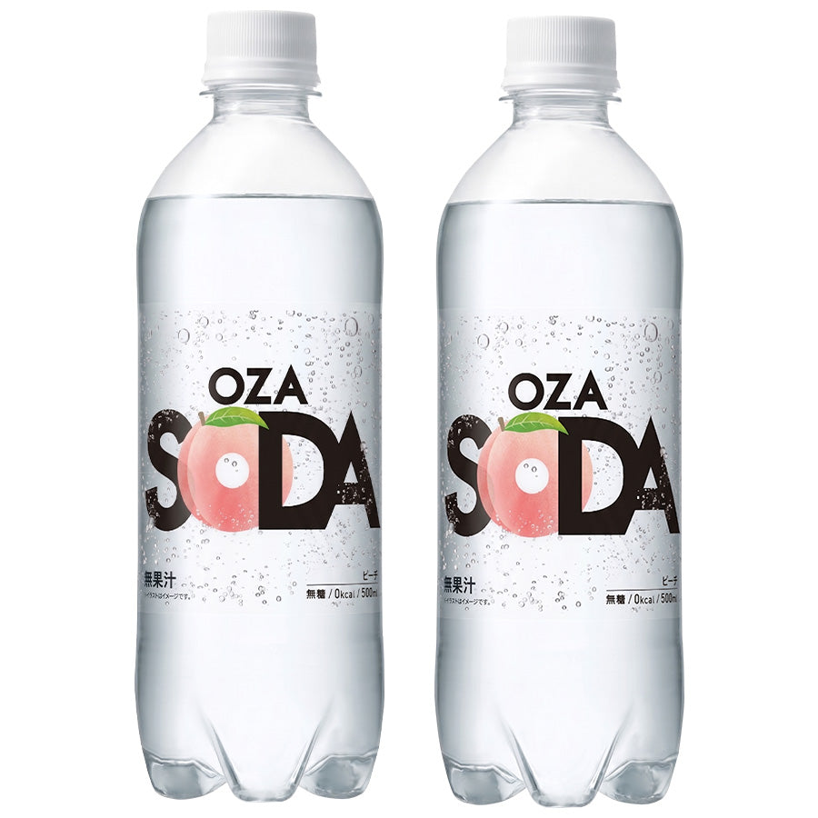 ＼ピーチ新登場／強炭酸水【 OZA SODA 48本 】 炭酸水 500ml 24本入×2ケース 48本入 強炭酸 LIFEDRINK 無糖 ソーダ まとめ買い ポイント消化 ラベルレス 爆買