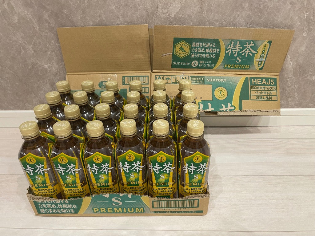 送料無料 サントリー 緑茶 伊右衛門 特茶s PREMIUM 500mlペットボトル 24本入 (特保 トクホ 特定保健用食品) (体脂肪を減らす)