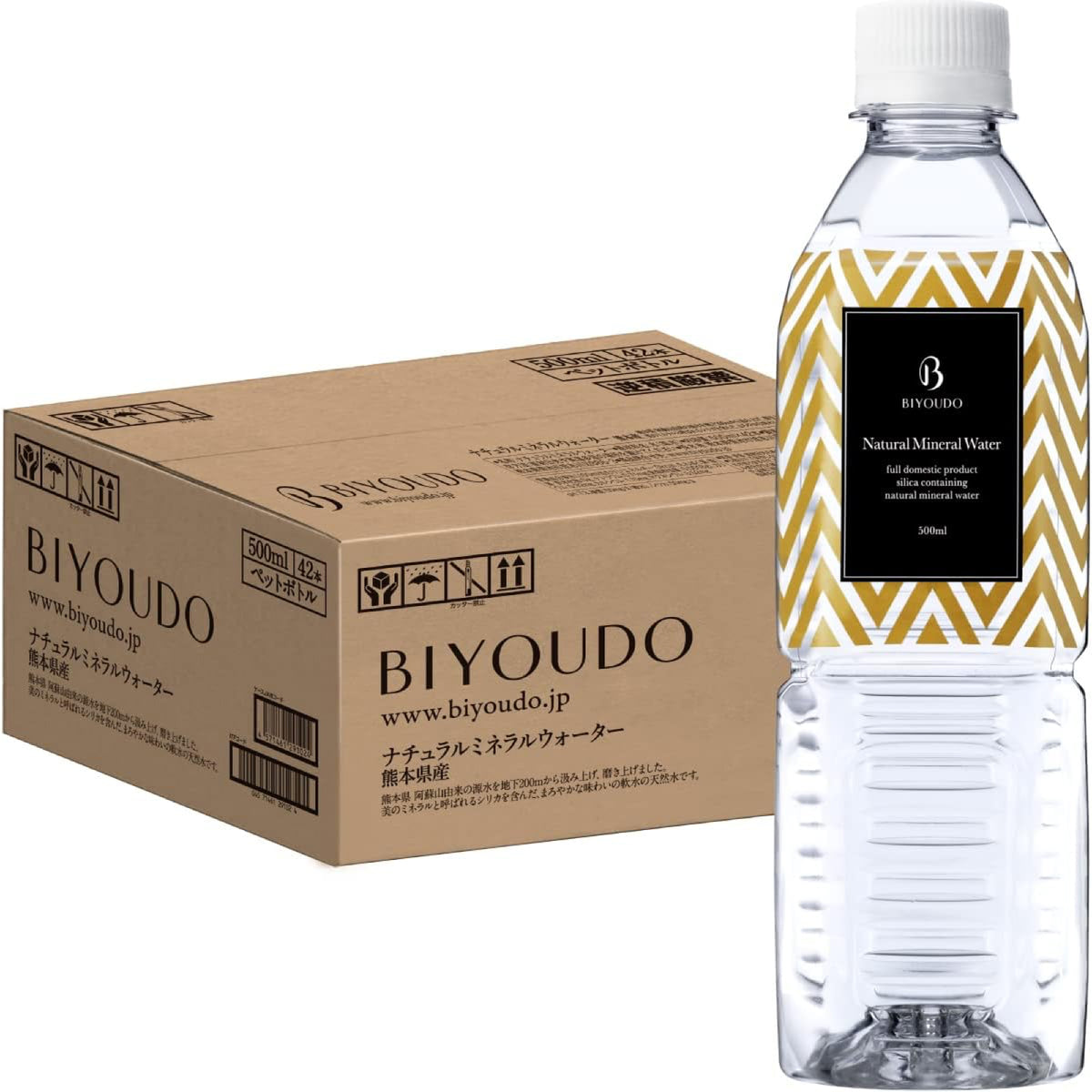 水 ナチュラルミネラルウォーター BIYOUDO シリカ水 500ml×42本 350ml×48本 天然水 国産 軟水 美陽堂 silica water
