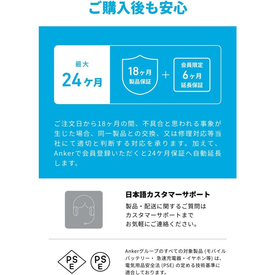 Anker Power Bank (10000mAh, 22.5W) (モバイルバッテリー 最大22.5W出力 USB-C & USB-C ケーブル付属 ディスプレイ搭載) USB PD