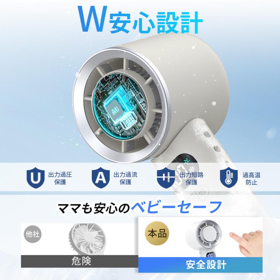 【売れ筋NO.1】 ハンディファン 携帯扇風機 扇風機 小型 -28℃ 冷却プレート 手持ち扇風機 90°折り畳み 100段階調整 6800mAh大容量 LED残量表示 24H連続 爆買