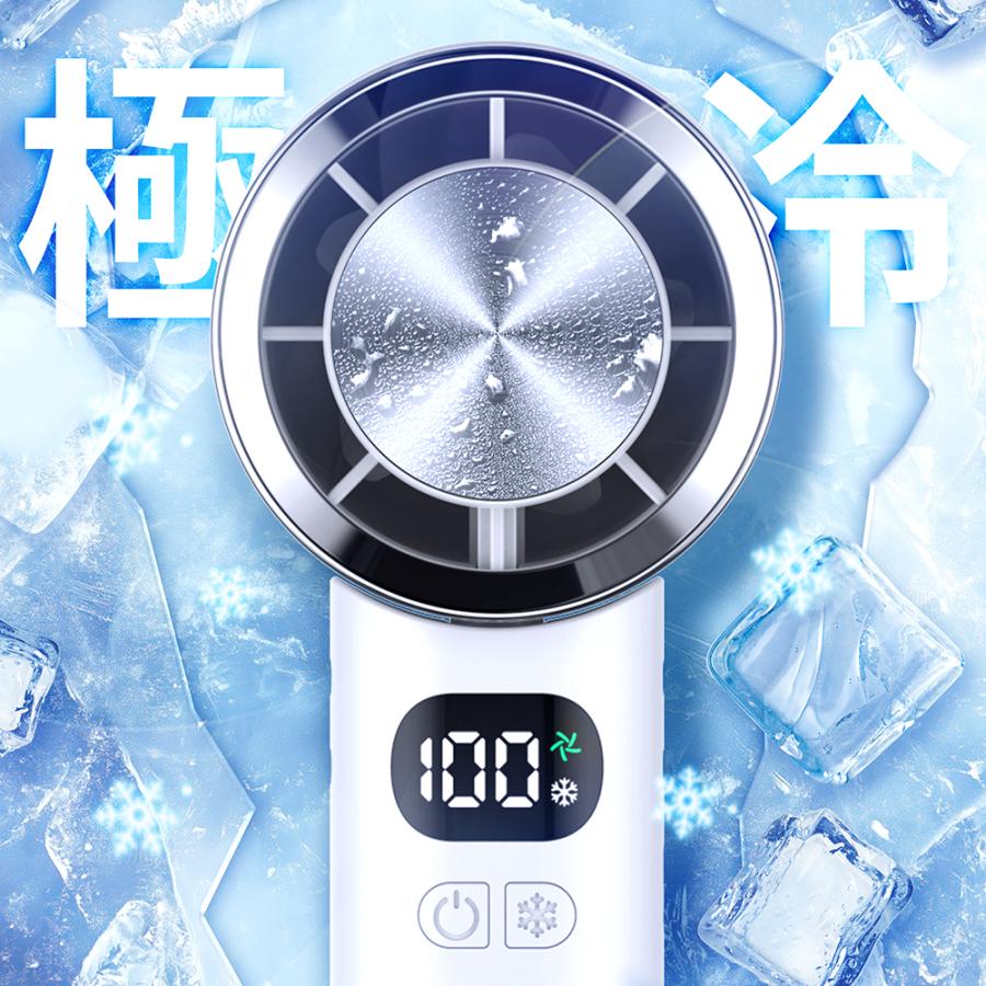 【売れ筋NO.1】 ハンディファン 携帯扇風機 扇風機 小型 -28℃ 冷却プレート 手持ち扇風機 90°折り畳み 100段階調整 6800mAh大容量 LED残量表示 24H連続 爆買