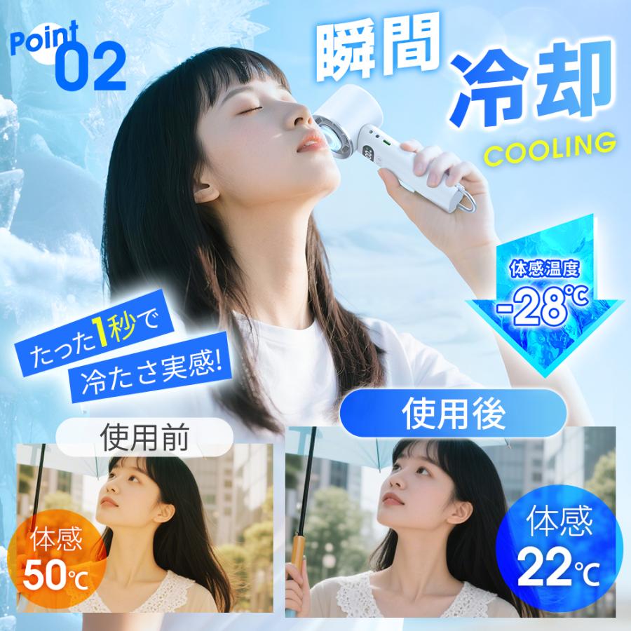 【売れ筋NO.1】 ハンディファン 携帯扇風機 扇風機 小型 -28℃ 冷却プレート 手持ち扇風機 90°折り畳み 100段階調整 6800mAh大容量 LED残量表示 24H連続 爆買