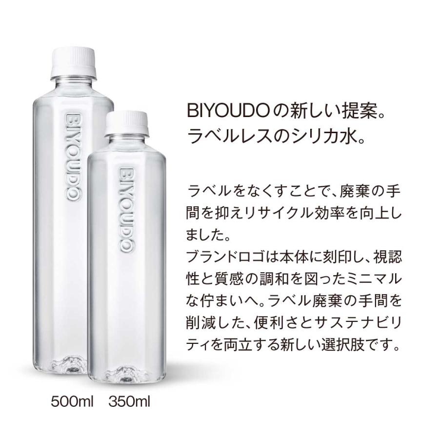 水 ナチュラルミネラルウォーター BIYOUDO シリカ水 500ml×42本 350ml×48本 天然水 国産 軟水 美陽堂 silica water