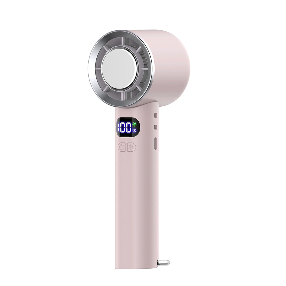 【売れ筋NO.1】 ハンディファン 携帯扇風機 扇風機 小型 -28℃ 冷却プレート 手持ち扇風機 90°折り畳み 100段階調整 6800mAh大容量 LED残量表示 24H連続 爆買