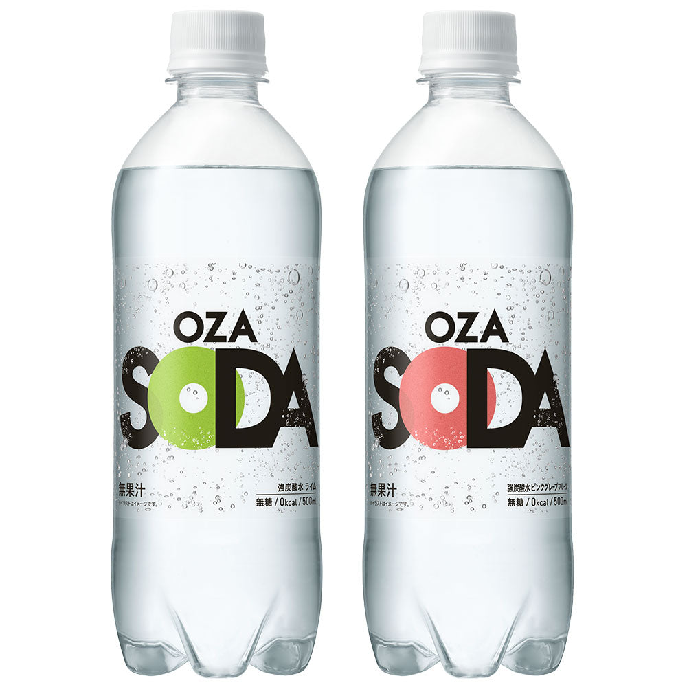 ＼ピーチ新登場／強炭酸水【 OZA SODA 48本 】 炭酸水 500ml 24本入×2ケース 48本入 強炭酸 LIFEDRINK 無糖 ソーダ まとめ買い ポイント消化 ラベルレス 爆買