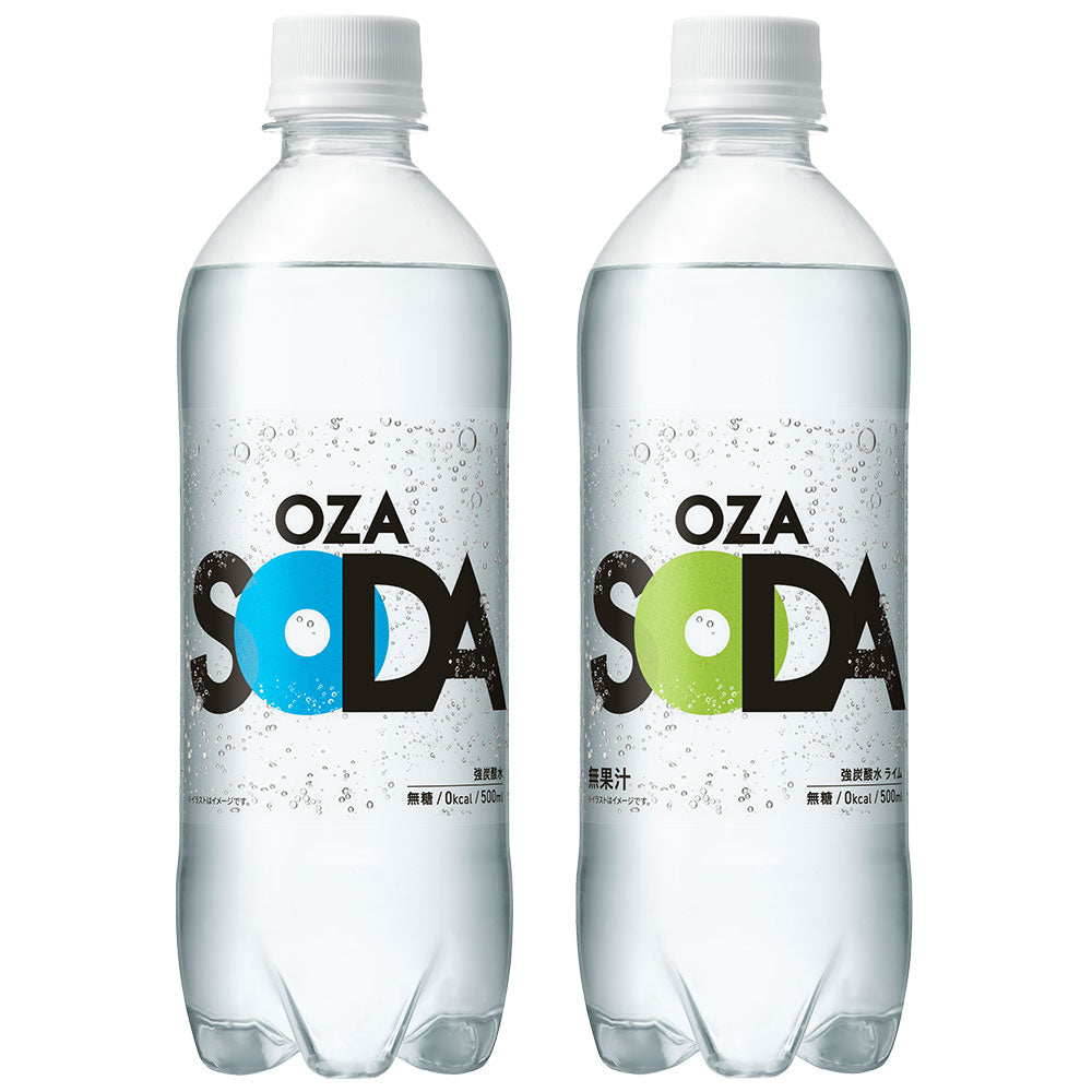 ＼ピーチ新登場／強炭酸水【 OZA SODA 48本 】 炭酸水 500ml 24本入×2ケース 48本入 強炭酸 LIFEDRINK 無糖 ソーダ まとめ買い ポイント消化 ラベルレス 爆買