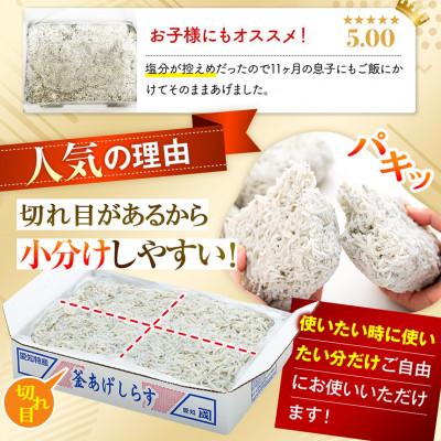 ふるさと納税 南知多町 カネ成の釜揚げしらす 2kg(1kg×2箱) 減塩 無添加 無着色 冷凍