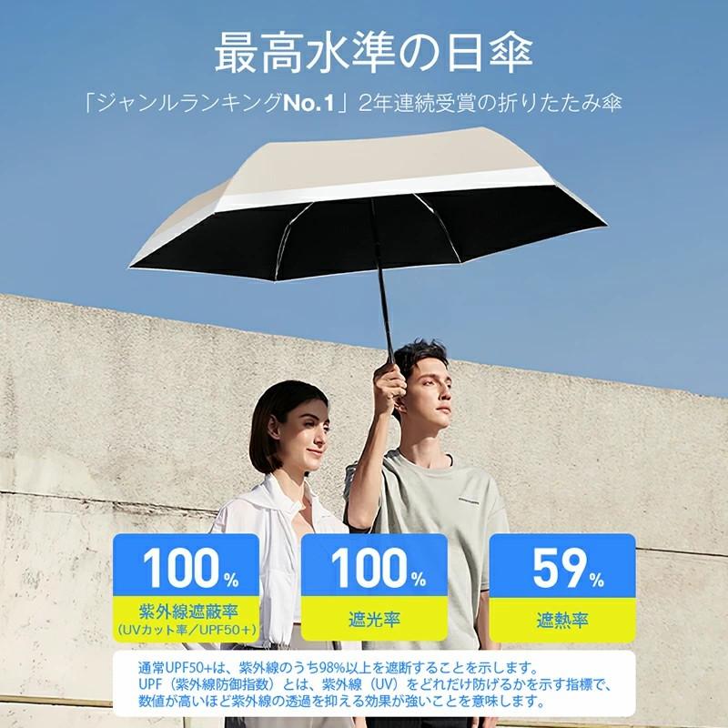 「ポイント還元後2,226円」皮膚科医師監修 日傘 折りたたみ傘 形状記憶 軽量 240g 折りたたみ 完全遮光 自動開閉 6本骨 uvカット 紫外線対策 収納ポーチ付