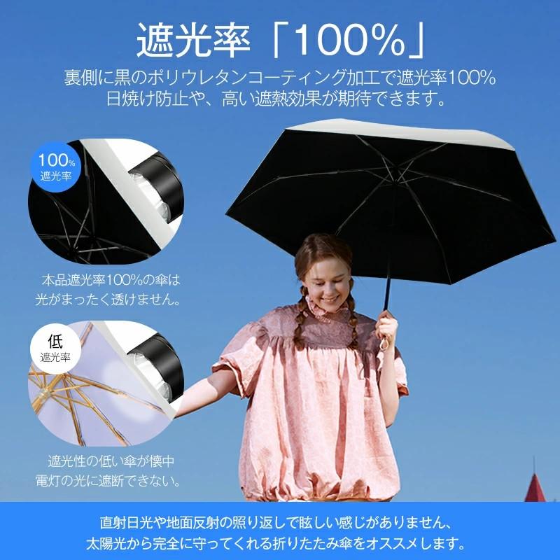 「ポイント還元後2,226円」皮膚科医師監修 日傘 折りたたみ傘 形状記憶 軽量 240g 折りたたみ 完全遮光 自動開閉 6本骨 uvカット 紫外線対策 収納ポーチ付